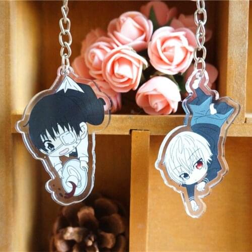 1pcs Anime Keychain Tokyo Ghoul Mask Ken Kaneki De Llavero Keyring Doubleside Keychain Pendant Portachiavi