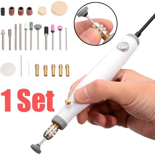 18w Mini Electric Drill Grinder Nail Polishing Metal Surface Engraving Lettering Pen Grinder Polisher Tool Kit Adjustable Speed