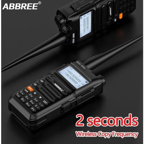 2pcs ABBREE AR-F5 Walkie Talkie Automatic Scan Frquency 136-520MHz Full Band 10W High Power Wireless Copy Frequency Two Way Radi