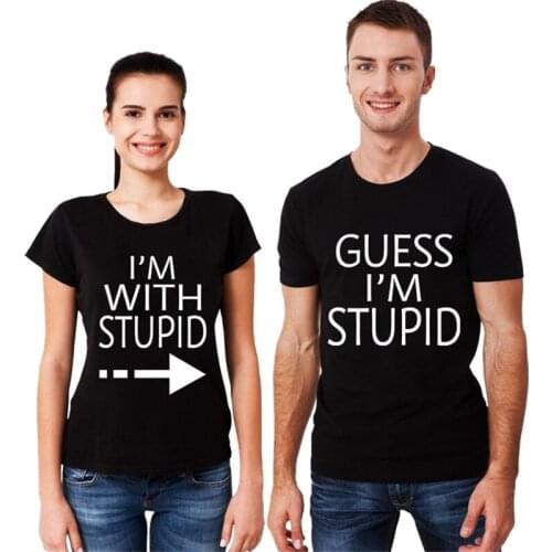 2020 Funny Letter Printed Black Tshirts Summer Casual Full Cotton Short Sleeve Man Woman Tee Tops Brand Loose Couple Tops O Neck