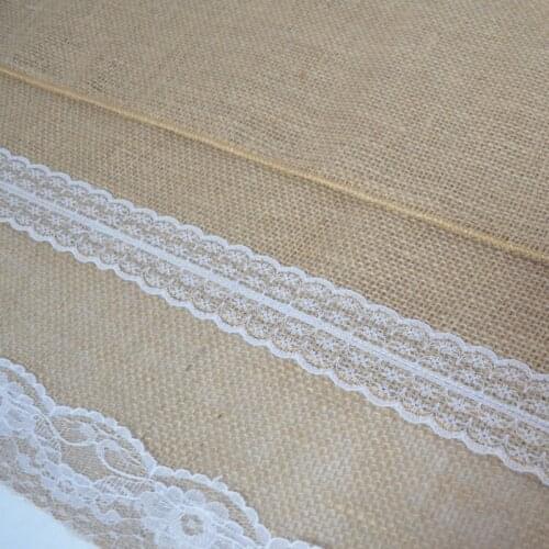 30cmx10M Vintage Natural Jute Linen Table Runner Hessian Rustic Wedding Table Runners Christmas Restaurant Dining Table Decors