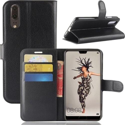 Bookcover For Huawei P20 Pro Luxury Leather wallet Cases for Huawei P20 Lite Cover heavy duty shockproof protect cover 100pcs
