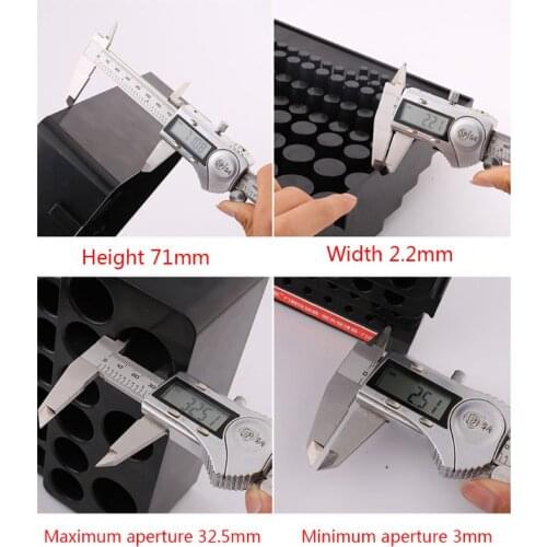 28EB Black Drill Bit Storage Box Milling Cutter Drill Finishing Holder Organizer Case Box for Home DIY Woodworking Use Supplies