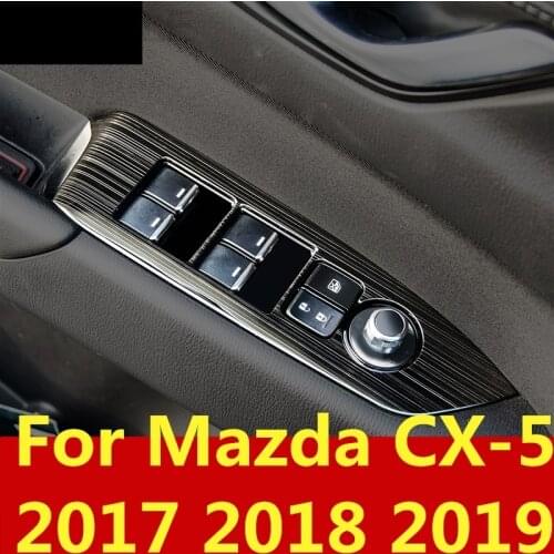For Mazda CX-5 CX5 CX 5 2017 2018 2019 Interior Inner Door Window Lift Button Switch Panel Cover Trim Car accessories