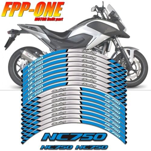 FOR HONDA NC750X NC 750 NC750 Motorcycle Parts Contour Wheel Decoration Decal Sticker Blue