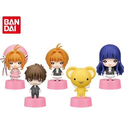 Bandai Genuine Gashapon Cardcaptor Sakura KINOMOTO SAKURA Tomoyo Daidouji LI SYAORAN CERBERUS Anime Action Figures Gacha Toys