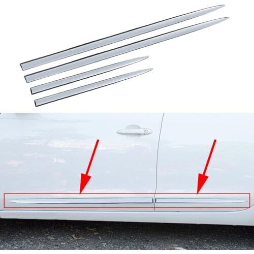Chrome Accessories For Mazda 2 Demio 2015-2018 Door Body Side Molding Portector Cover Trim Stripes Garnish