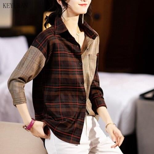 KEYURAN Women's Plaid Shirts