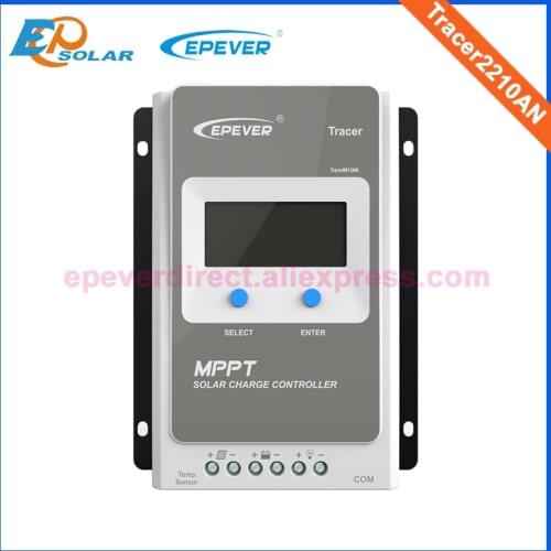 20A EPever Tracer 2210AN MPPT Solar Charge Controller 20AMP 12V 24V Auto Switch LCD Solar Panel Regulator Max 24V 520W