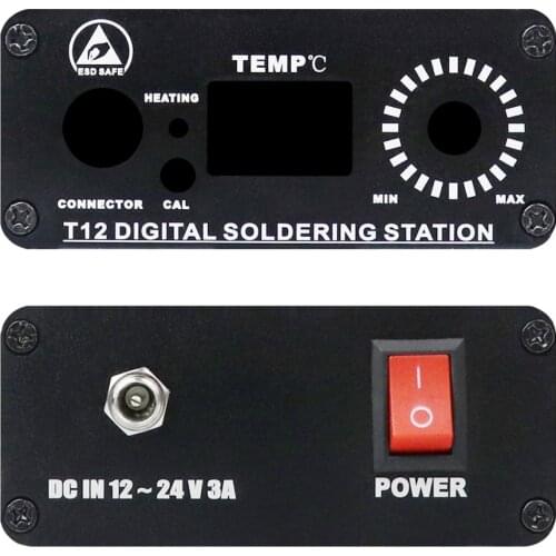 Enclosure case mini Alumium alloy shell for HAKKO T12 Electric Unit Digital Soldering Iron Station Temperature Controller Kits