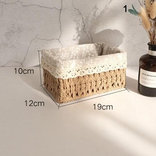 Handmade Storage Baskets Woven Decorative Organizing Home Nesting Organizing Baskets for Bedroom Bathroom LXY9