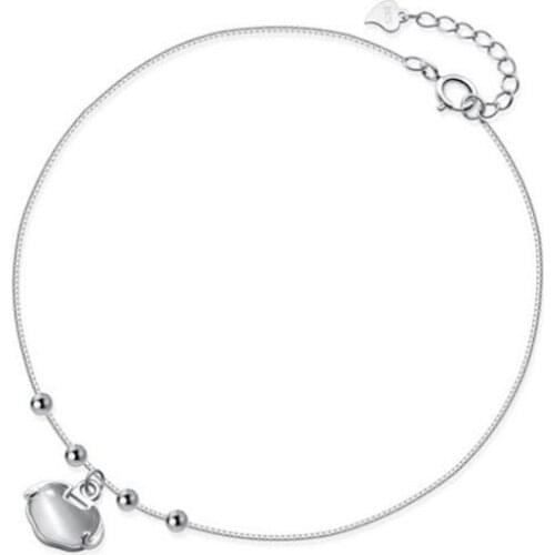 Beautiful Moonstone Ball Anklets For Women Jewelry Pure 925 Sterling Silver Anklet Accessories For Girl Sister Birthday Gift