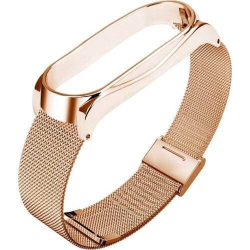 Mi Band 3/4 Metal Mesh Strap Bracelet Band Wriststrap Belt for Xiaomi Mi Band 3/4 DU55