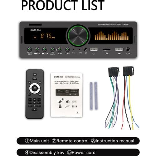 1 Din MP3 Decoder Board Bluetooth Car Stereo MP3 Player USB Recording Module FM Car Radio Interior Accessories
