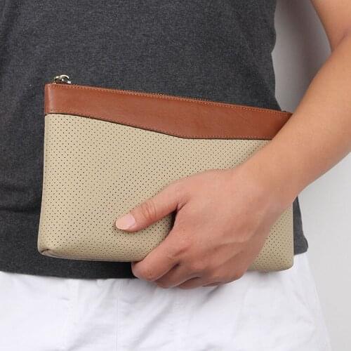 Men Day Clutches Bags Cow Leather Hand Casual Travel Business Day Clutch Bag Male