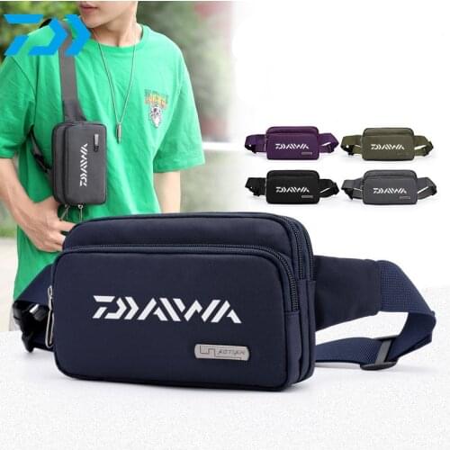 2021 DAIWA Fishing Waterproof Bag New Daiwa Mens Outdoor Cycling Sports Crossbody Multifunctional Mobile Fishing Bag Waist Bag