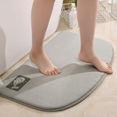 New Semicircular Doormat Toilet Floor Carpets Bathroom Absorbent Non-Slip Mat Foot Pad Kitchen Household Floor Rug 3 Sizes