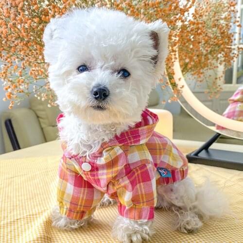 Dog Clothes Summer Refreshing New Plaid Blouse Shirt For Small Dog Puppy Pet Cat Summer Dog Costume Pet Clothes Vest Wholesale