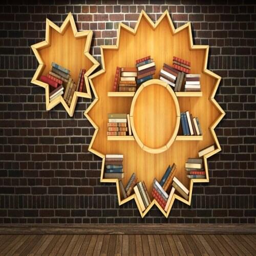 Dropship Colomac Customized Wallpaper Creative Bookcase Modern Minimalist Kids Wallpaper Fotobehang 3d Wall Papers Home Decor