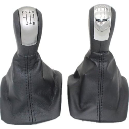 5 / 6 Speed Gear Stick Shift Knob With Leather Boot For Skoda Octavia A5 A6 1Z5 Facelift Sedan & Combi 2009 2010 2011 2012 2013