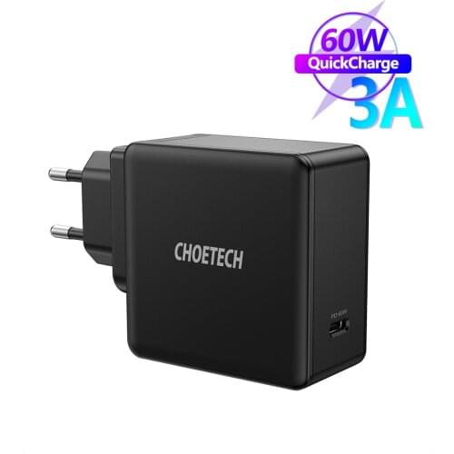 PD 60W USB Tpye-C Charger Portable Fast Phone Charge Wall Adapter For Xiaomi Samsung Tpye C Travel Charger For US EU UK AU