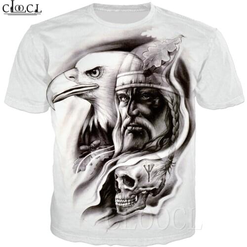 Nordic Viking Tattoo Eagle T Shirt Harajuku Hoodie 3D Print T-shirt/Sweatshirt/Zipper Hoodie/Vest Skull Viking Tattoo Sportswear