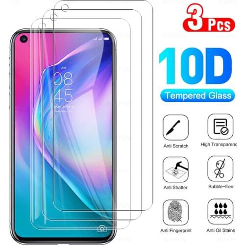 3Pcs Full Cover Protective Glasses For Tecno Camon 15 Air Phone Glass Screen Protector Film For Camon15Air 15Air CD6 6.6" 2020