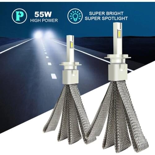 Carshark Turbo H7 Led Headlight Fanless Copper Tap H1 H4 H11 Head Bulb 12V 55W Hb3 Hb4 Auto Lamps Ice H8 H9 9005 9006 Fog Light