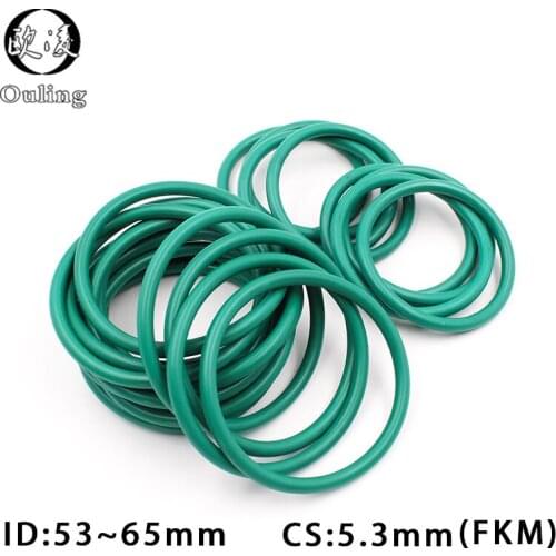 1PC Fluorine rubber Ring FKM O-ring Seal CS5.3mm ID53/54.5/56/58/60/61.5/63/65mm O Ring Seal Gasket Oil Ring Sealing Washer