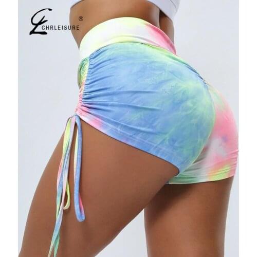 CHRLEISURE Women Workout Shorts Casual Leggings Breathable Womens Yoga Short Fitness Multi Color Thin Skinny Shorts