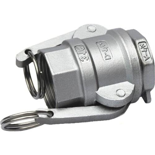 1/2" BSP Female Thread x 1/2" BSP Female Thread 304 Stainless Steel D + A Type CamLock Fitting Pump Adapter Cam Groove Coupling