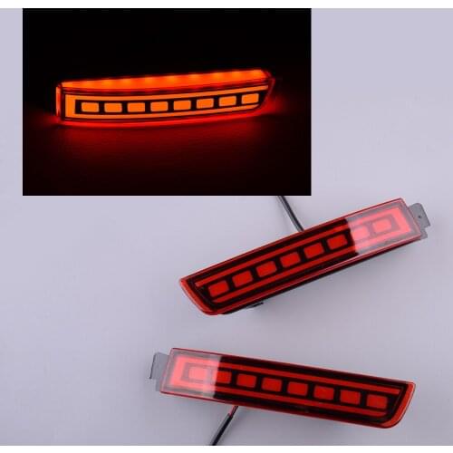 1 Pair Left & Right Car Rear Bumper Fog Light Tail Driving Brake Lamp Fit for Nissan Kicks 2017 2018 2019 2020