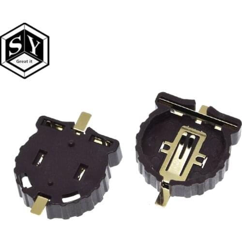 GREAT IT 10PCS Button Battery Socket Clip Holder Box Case Portable CR1220 For Diy