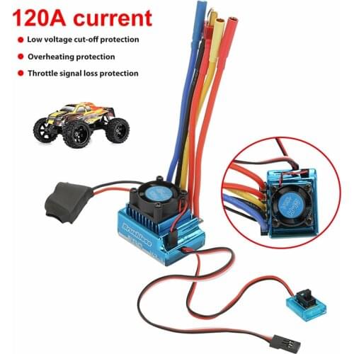 120A Electric Speed Controller Brushless Motor Brushless ESC For HSP 1/10 1/8 Remote Control Car Boat Model Accessories