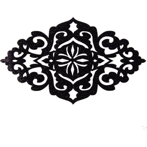 20piece Black Hollow Transfer Foil Printer Iron On Patches Applique Transfer Scrapbooking Stickers Sewing for Craft TH101