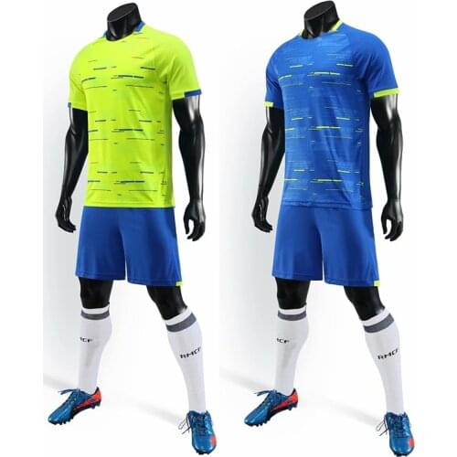 2020 2021 Men soccer jerseys men sport running cycling football adults kits custom name number soccer uniforms suits green blue