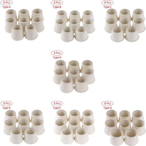 8Pc Folding Leg Caps Table Chair End Plug Anti Slip Rubber Feet Pads Furniture Legs Covers Desk Tube Cups Noise Reduce Foot Mats