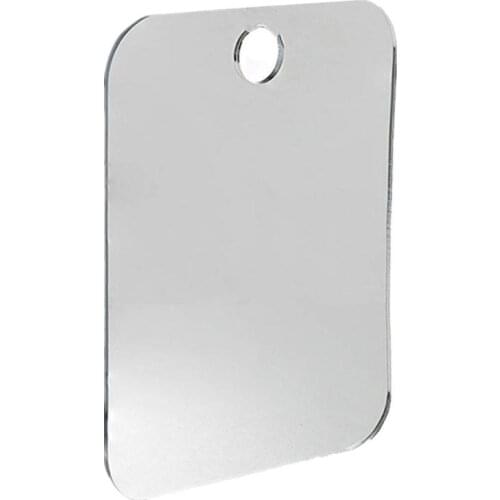 Acrylic Anti Fog Shower Mirror Bathroom Fogless Fog Free Mirror Washroom Travel For Man Shaving Mirror 13*17cm 82