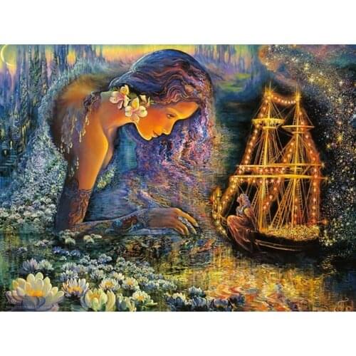 Diy Diamond Painting Magic Landscape Painting Ornaments Literary Nordic Style Full Set Diamonds Handmade Point Set Diamond JX175