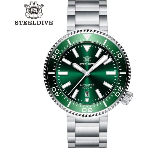 Steeldive Dive Watch 1000M Waterproof NH35 Automatic Mens Watches Sapphire Luminous