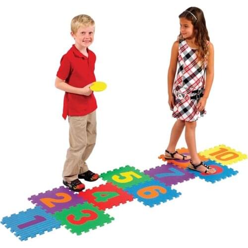 10Piece EVA Foam Hopscotch Mat For Kids Floor Games Puzzelmat Jeux De Sport Baby Speelgoed Jouer Enfant