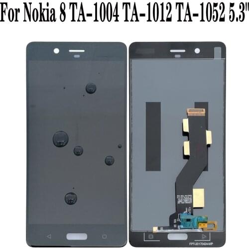 Shyueda IPS 100% Original New 5.3" For Nokia 8 TA-1004 TA-1012 TA-1052 LCD Display Touch Screen Digitizer