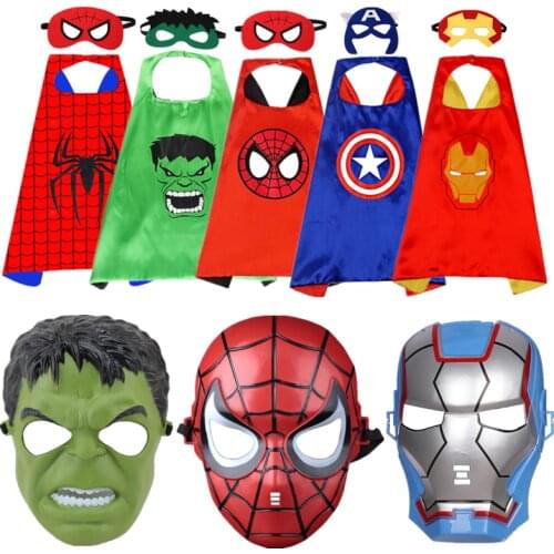 Avengers Superhero Costume, Halloween Childrens Cloak, Spiderman Hulk Captain America Cloak Party Gift, Cosplay Costume