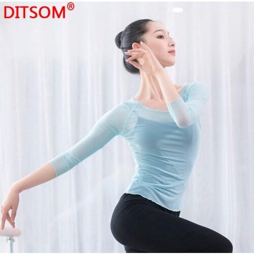 Lightweight Shirt For Women Simple Ballet Yoga Dance Shirt Training Shirt Ladies Dance Blouse Exercise Clothes Baggy Jersey