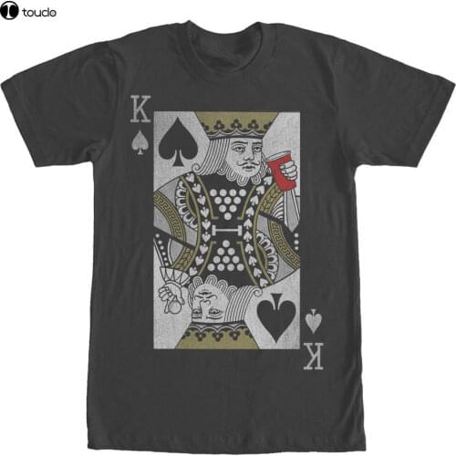 Hot Sale Men T Shirt Fashion Lost Gods King of Beer Pong Mens Graphic T Shirt Summer O-Neck Tops