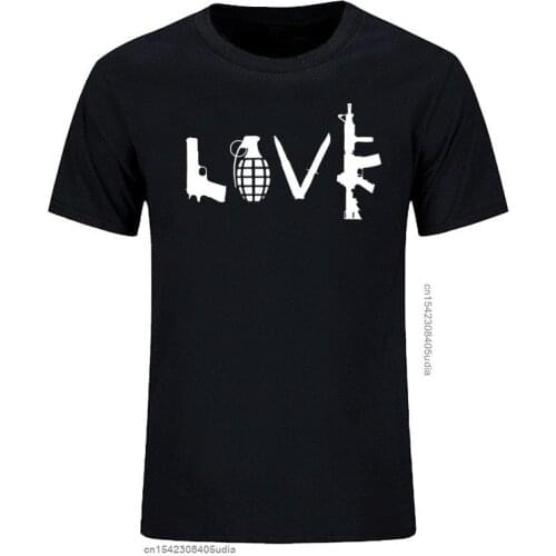 Men Tshirts Grenade Hand Gun Funny Shirts T Shirts Graphic Brand Short Sleeve Cotton T-Shirts Loose Tops Plus Size Free Freight