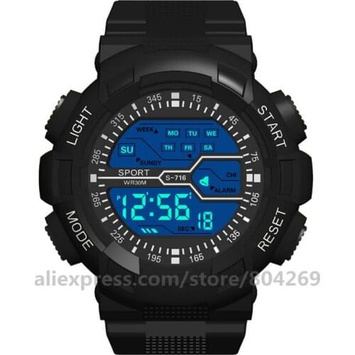 Wholesale HONHX 71-716 Top Luxury Brand Analog Digital Led Watches Men Electronic Clock Men Military Sports Wrist Watch