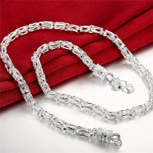 New Style 925 Silver Necklace 5mm 20 inch necklace chain for Men Engagement Wedding Fashion Jewelry Trendy Present