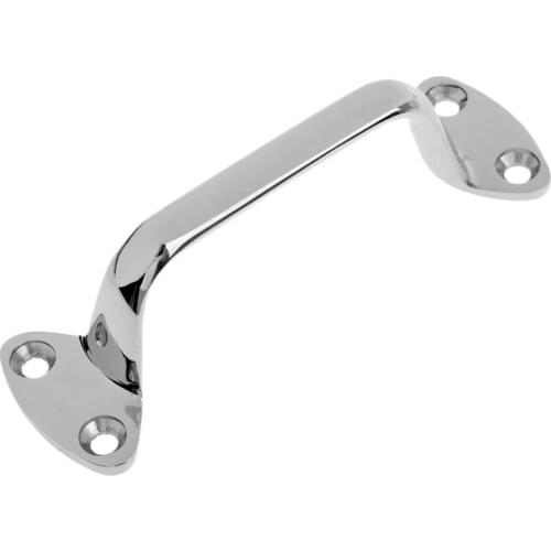 316 Stainless Steel Handrail 6 inch Grab Handle with 4 Holes Polished for Marine