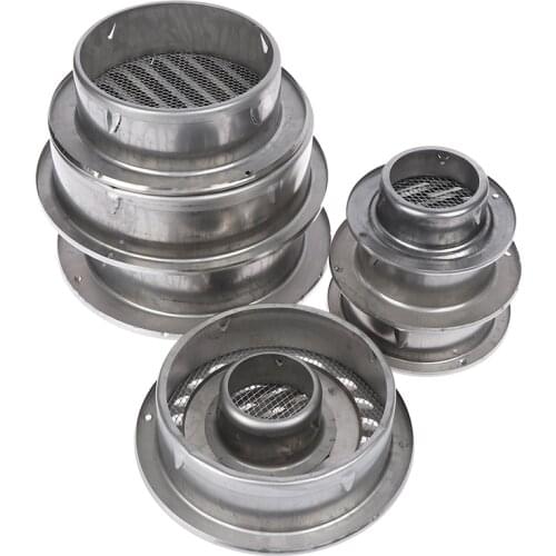 Stainless Steel Exterior Wall Air Vent Grille Round Ducting Ventilation Grilles 70mm,80mm,100mm,120mm,150mm,160mm,180mm,200mm